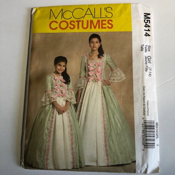 McCalls M5414 Costume Sew Girl 7-14 Pattern Early America Civil War Uncut 2007 - Picture 2 of 7
